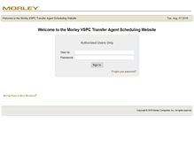 Tablet Screenshot of morleyvspcscheduling.com